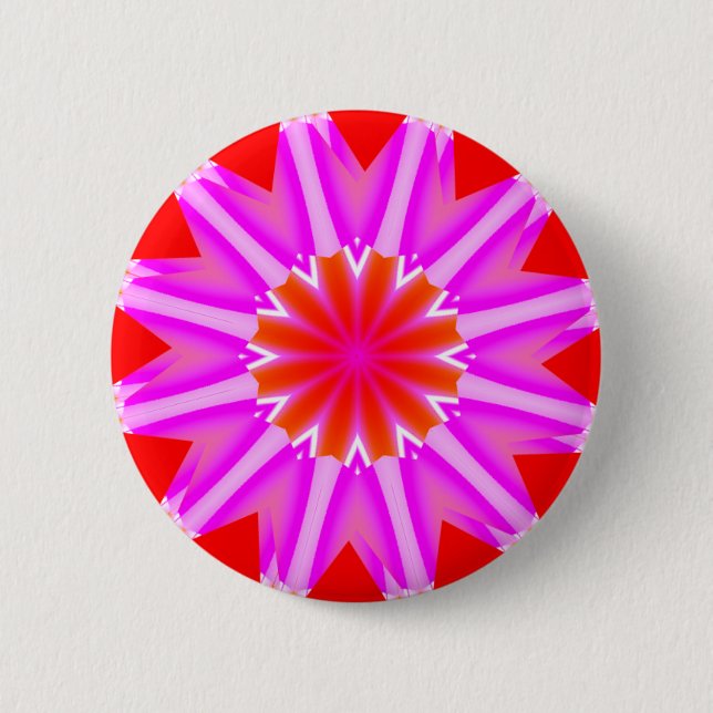 Badge Rond 5 Cm Mandala fractal - 04 (Devant)