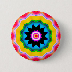 Badge Rond 5 Cm Mandala fractal - 12