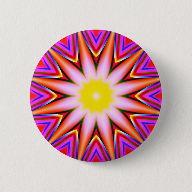 Badge Rond 5 Cm Mandala fractal - 18 (Devant)