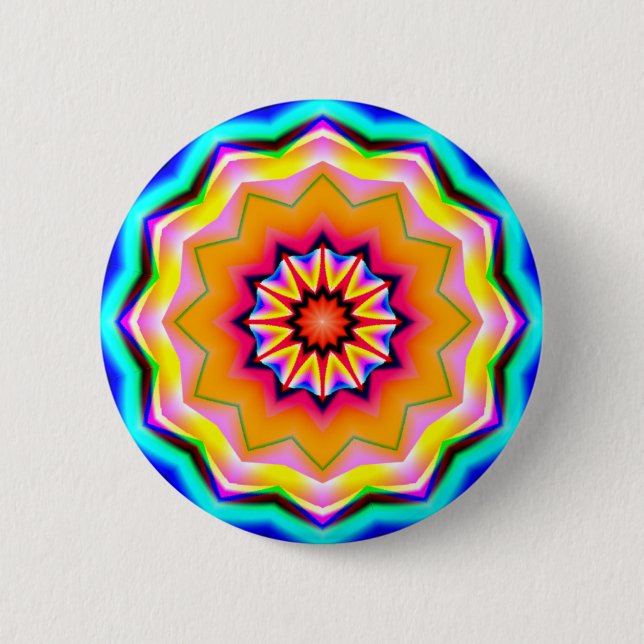 Badge Rond 5 Cm Mandala fractal - 20 (Devant)