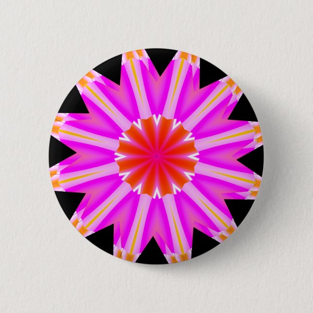 Badge Rond 5 Cm Mandala fractal - 23 (Devant)