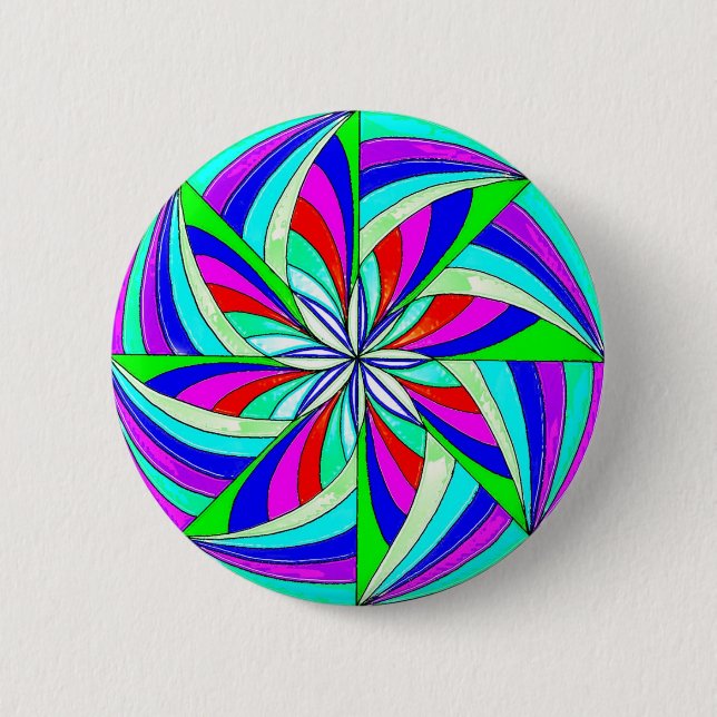 Badge Rond 5 Cm Mandala magique (Devant)