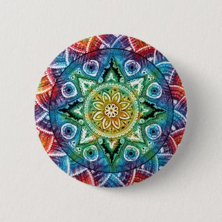 Badge Rond 5 Cm Mandala Trippy