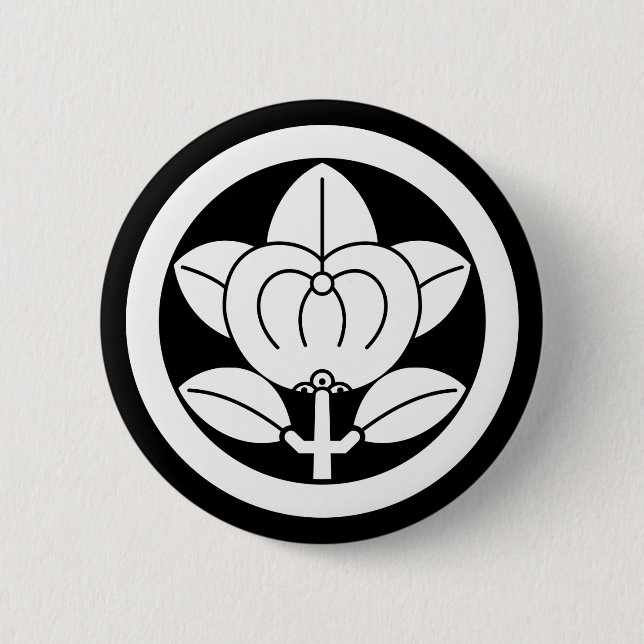 Badge Rond 5 Cm Mandarin orange pour la famille Hikone (Devant)