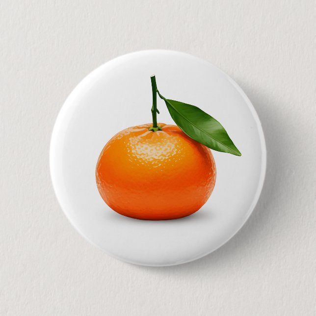 Badge Rond 5 Cm Mandarine (Devant)