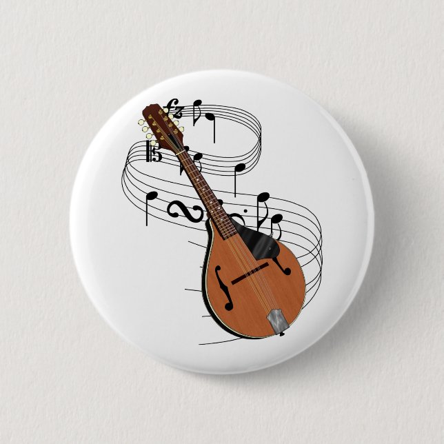 Badge Rond 5 Cm Mandoline (Devant)