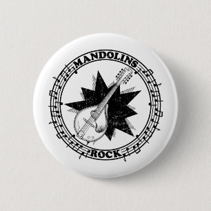 Badge Rond 5 Cm Mandolins Rock Bluegass