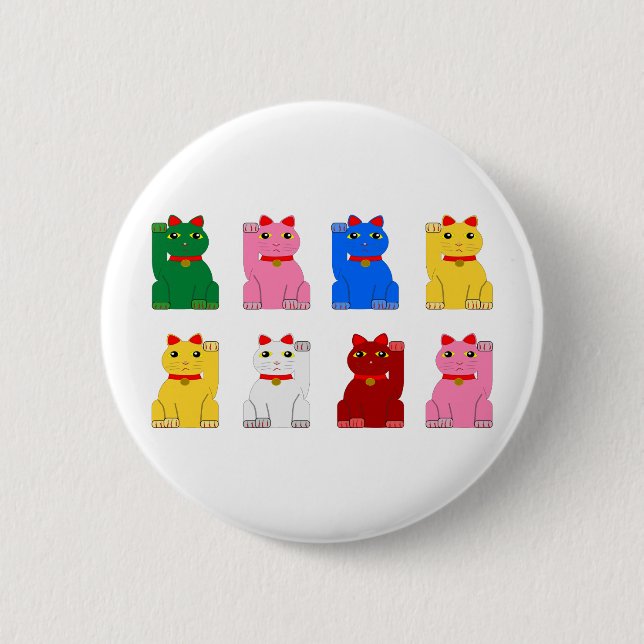 Badge Rond 5 Cm maneki neko (Devant)