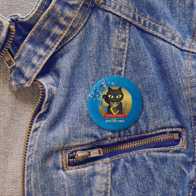 Badge Rond 5 Cm Maneki Neko Lucky Poilue (Maneki Neko Lucky Poilue 2 Inch Round Button)