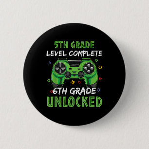 Badge Rond 5 Cm Manette 6e débloqué Cadeau pour enfants de niveau