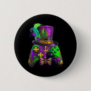 Badge Rond 5 Cm Manette de jeu vidéo Mardi Gras E sport pour enfan