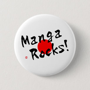 Badge Rond 5 Cm Manga Rocks !