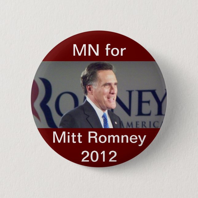 Badge Rond 5 Cm Manganèse pour le bouton politique de Mitt Romney (Devant)