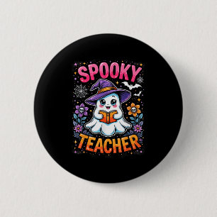 Badge Rond 5 Cm Mange Maître éffrayant Ghost Livre de lecture Funn