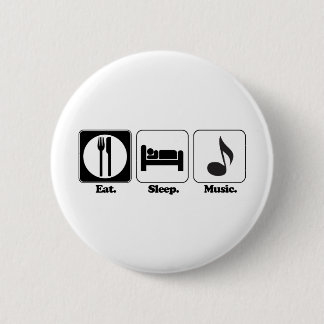 Badge Rond 5 Cm manger de la musique