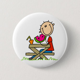 Badge Rond 5 Cm Manger de la pastèque