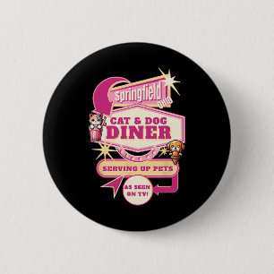 Badge Rond 5 Cm Manger des animaux Springfield Ohio Funny Cats Chi