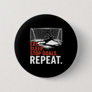 Badge Rond 5 Cm Manger Dormir Arrêter Objectif Répéter, Entraîneur