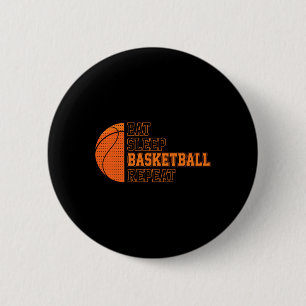 Badge Rond 5 Cm Manger. Dormir. Bysketbyll Recommencer. Joueur Bys