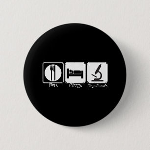Badge Rond 5 Cm manger dormir expérimenter