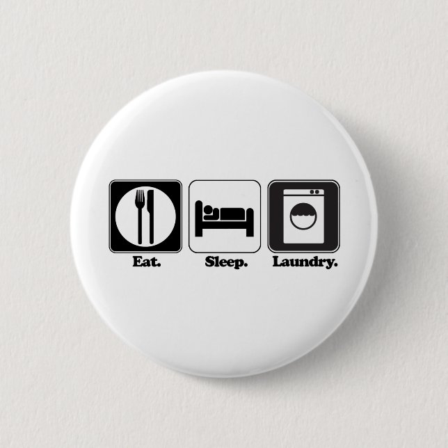 Badge Rond 5 Cm manger dormir lessive (Devant)