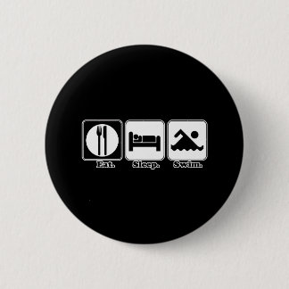 Badge Rond 5 Cm manger dormir nager