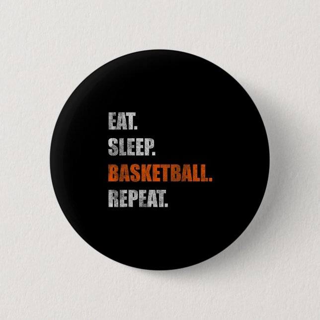 Badge Rond 5 Cm Manger Dormir Sketll Répéter 1  (Devant)