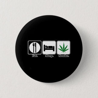 Badge Rond 5 Cm manger la fumée de sommeil