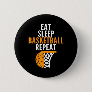Badge Rond 5 Cm manger sommeil basketball répétition joueurs de ba