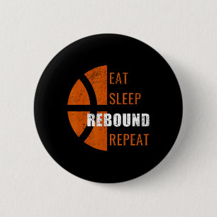 Badge Rond 5 Cm Manger Sommeil Rebond Répétition Fun Basketball Ho