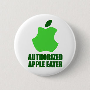 Badge Rond 5 Cm Mangeur autorisé d'Apple