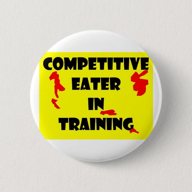Badge Rond 5 Cm Mangeur concurrentiel dans la formation (Devant)