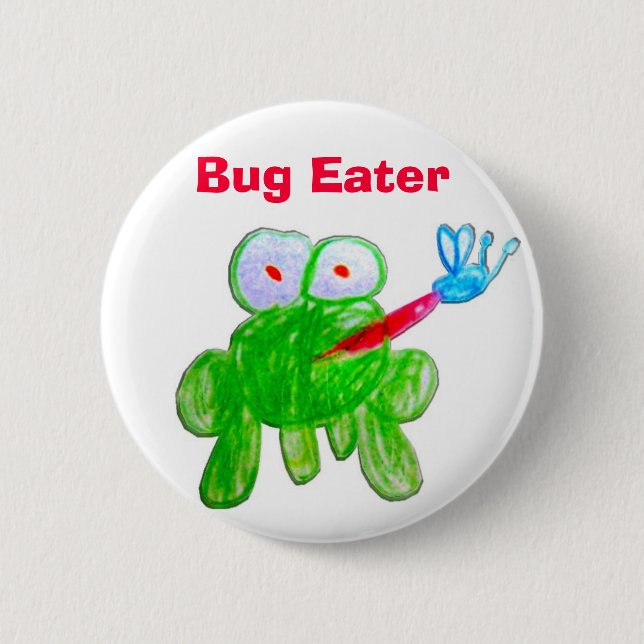 Badge Rond 5 Cm Mangeur d'insecte (Devant)