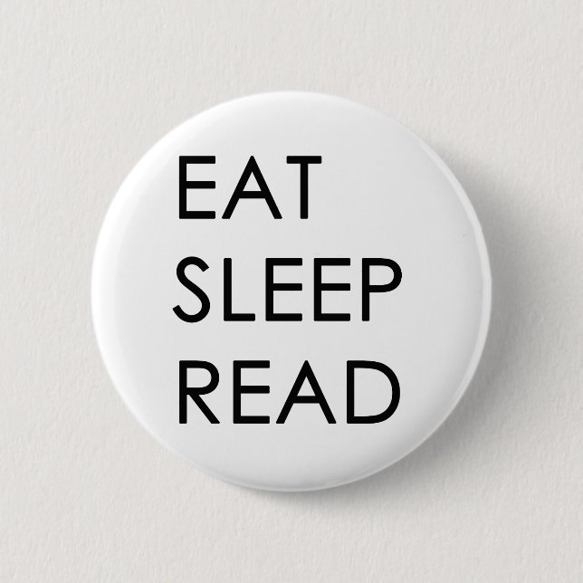 Badge Rond 5 Cm Mangez, dormez, bouton lu (Devant)