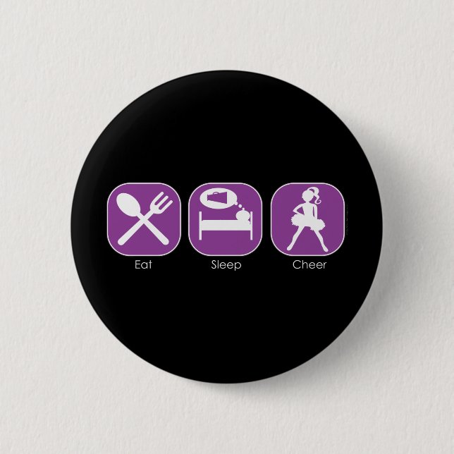 Badge Rond 5 Cm Mangez l'acclamation de sommeil (Devant)