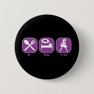 Badge Rond 5 Cm Mangez l'acclamation de sommeil