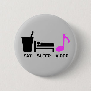 Badge Rond 5 Cm Mangez le bouton de Kpop de sommeil (la lumière)