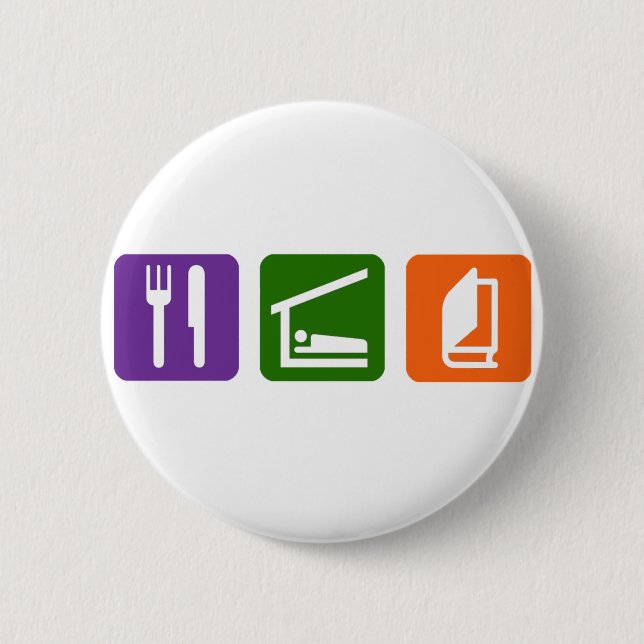 Badge Rond 5 Cm Mangez le sommeil 2 de lecture (Devant)