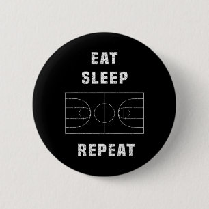 Badge Rond 5 Cm Mangez le sommeil Bysketbyll Répéter