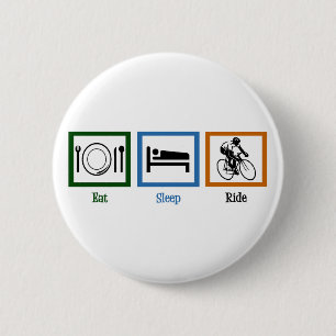 Badge Rond 5 Cm Mangez le tour de sommeil (les cyclistes)