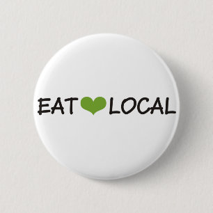 Badge Rond 5 Cm Mangez les gens du pays