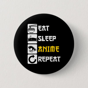 Badge Rond 5 Cm Mangez Sleep Anime Répéter Manga Japon Dire Cospla
