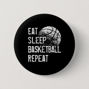 Badge Rond 5 Cm Mangez Sleep Basketball Répétition pour Hommes Fem
