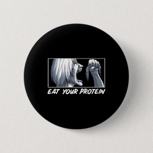 Badge Rond 5 Cm Mangez Vos Protéines Anime Gym Manga Culturisme Fi