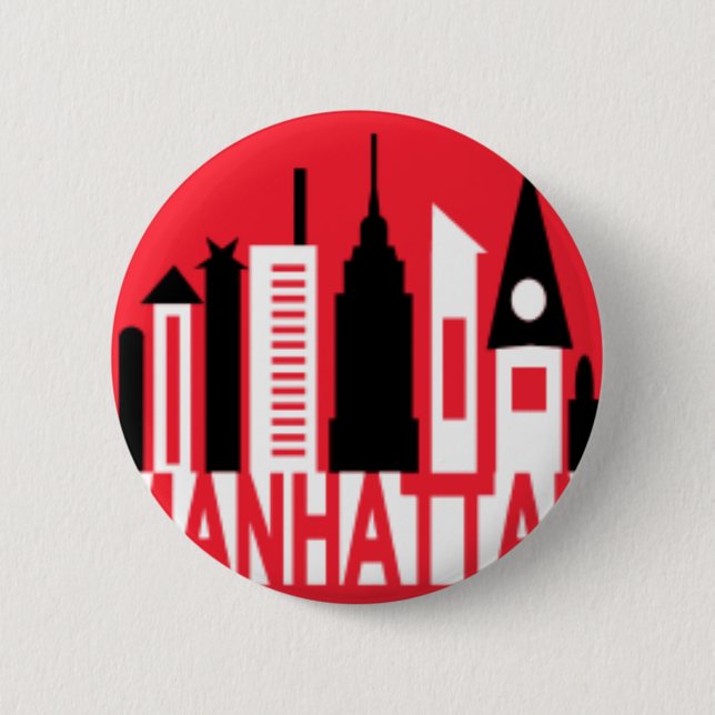 Badge Rond 5 Cm Manhattan (Devant)