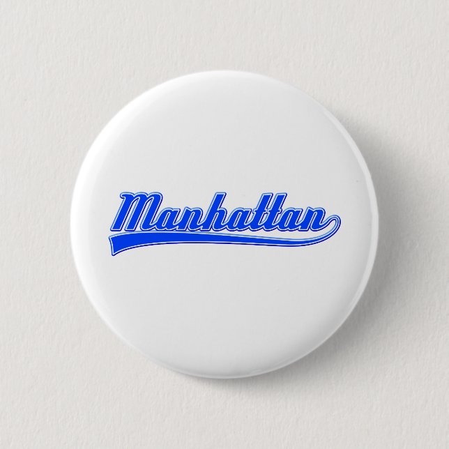 Badge Rond 5 Cm Manhattan avec lave (Devant)
