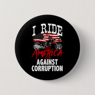 Badge Rond 5 Cm Manifestation de motards anti-Trump résistant à la
