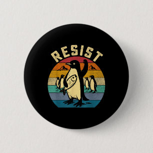 Badge Rond 5 Cm Manifestation de Pingouins Contre Tari