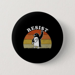 Badge Rond 5 Cm Manifestation de Pingouins Contre Tari