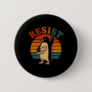 Badge Rond 5 Cm Manifestation de Pingouins Contre Tari